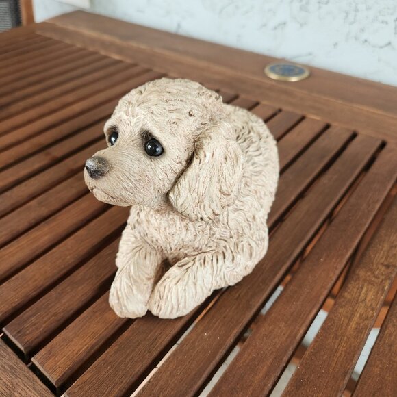 Sandicast Dog Figurine Realistic Puppy Sculpture, 8” Long x 5” High Collectible - Picture 4 of 15